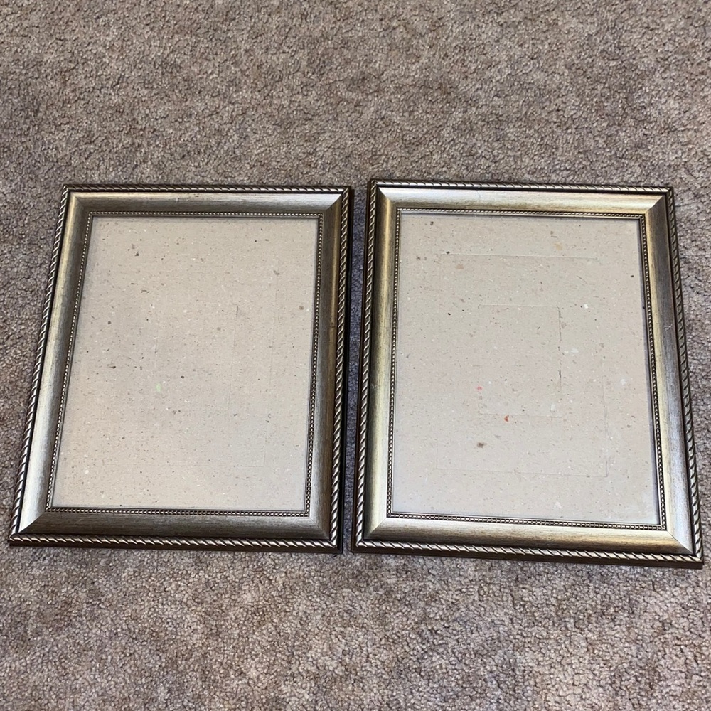set of 2 metallic 8x10 picture frames